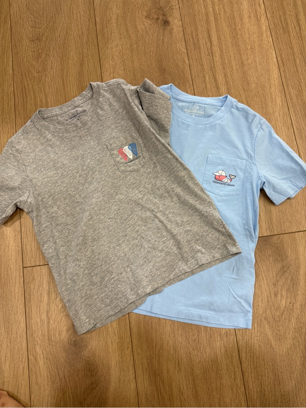 Vineyard Vines Boys T-Shirts Size 6 Lacrosse Tennis Pocket Tees Lot of 2